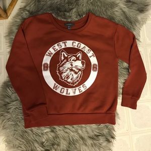 Cropped Wolf Sweater